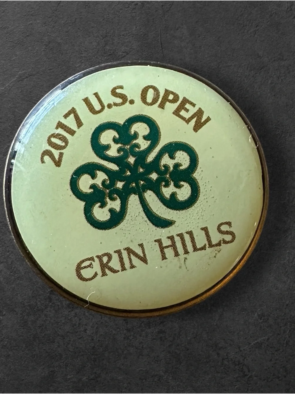 2017 U.S. Open Erin Hills Clover Shamrock Enameled Metal 1